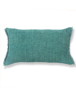 ONSETHOMES - Teal Sukoon Hand Woven Cushion Cover (16x16 Inches)
