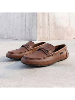Metro - Men Tan Modern Slip On Loafers