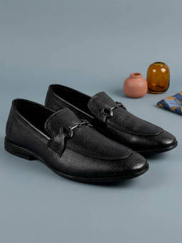 Mochi - Men Black Formal Slip On Loafers