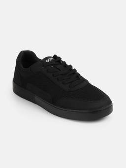 Mochi - Men Black Casual Lace-Up Sneakers