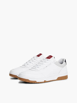 Tommy Hilfiger - Men Solid White Leather Sneakers