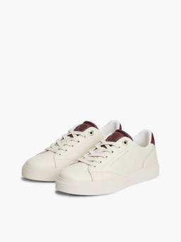 Tommy Hilfiger - Men Off White Leather Sneakers