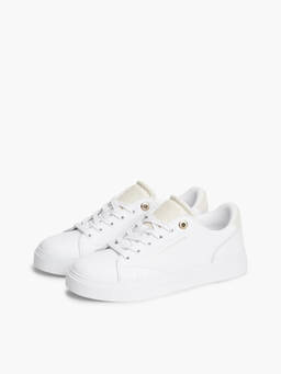 Tommy Hilfiger - Men White Leather Sneakers