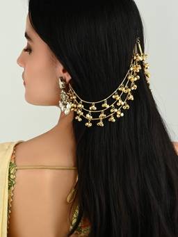 Anvik - Opulent Multistrand Ghungroo Ear Chains