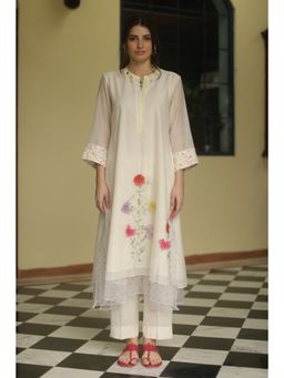 Begum Pret - Sweet Pea Kurta - Ivory (Set of 3)