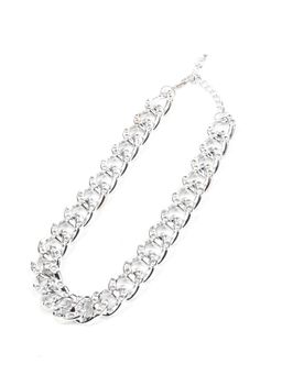 Odette - Silver-Tone Chunky Interlinked Chain Necklace