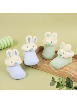 Kicks and Crawl - Blue Bunny Friends Socks (Pack of 2)