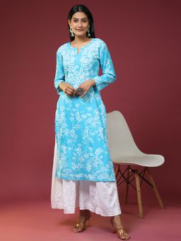 HOUSE OF KARI - Women Floral Printed Thread Work Kurta
