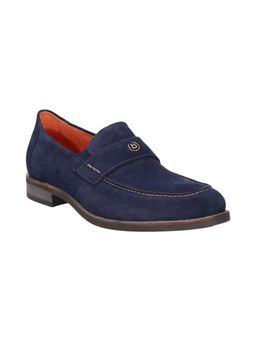 Bugatti - Sula Revo Dark Blue Mens Suede Penny Loafers
