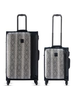 it luggage - Flattery Trolley Bag Black and Snake Print (Pack of 2)