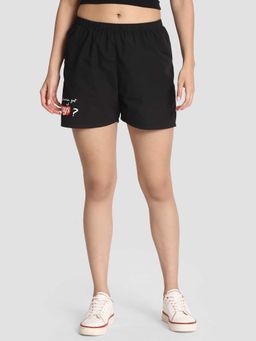 Bene Kleed - Black Solid Mid-Rise Relaxed Fit Lounge Boxer Shorts