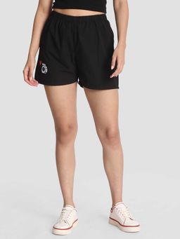 Bene Kleed - Black Solid Mid-Rise Relaxed Fit Lounge Boxer Shorts