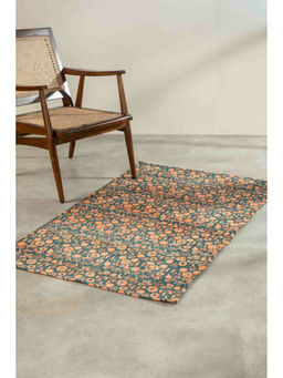 Freedom Tree - Creatures Of The Night Cotton Blue Coral Printed Rug