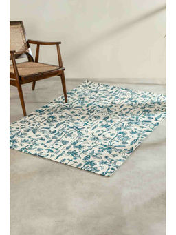 Freedom Tree - Eye In The Sky Cotton Moonlit Blue Printed Rug