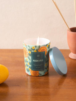 Chumbak - Marigold Soy Wax Candle, Mixed Floral