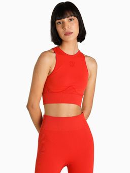 Puma - Infuse Evoknit Women Red Cropped Tank Top