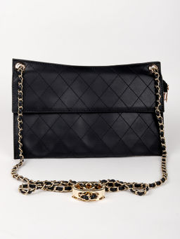 Odette - Classic Black Matte Sling Bag