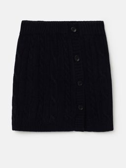 United Colors of Benetton - Side Button Cable Knit Regular Fit Skirt