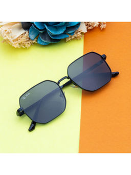 TED SMITH - Hexagonal Grey Sunglasses for Men Women (54)