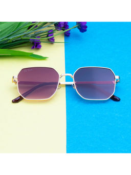 TED SMITH - Hexagonal Brown Sunglasses for Men Women (54)