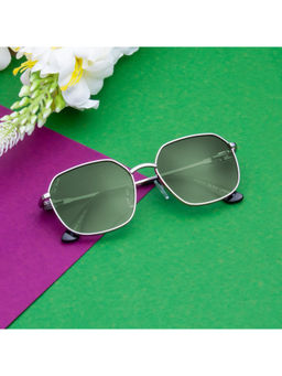 TED SMITH - Hexagonal Grey Graded Sunglasses for Men Women (58)