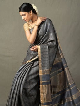Fabindia - Silk Tussar Striped Sari