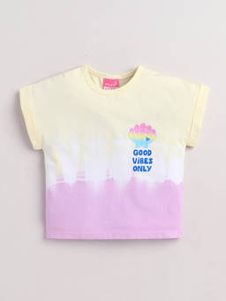 Little Kangaroos - Girls Yellow Printed Cotton Blend Top