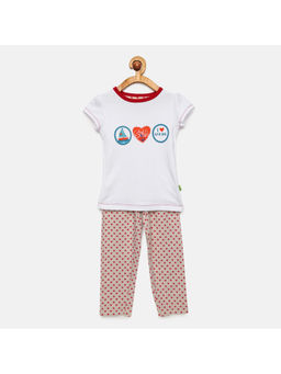 mackly - Girls Nightsuit - White (Set of 2)