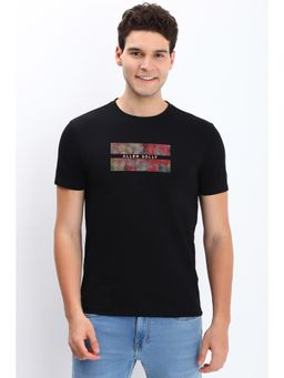Allen Solly - Men Black Graphic Print Round Neck Graphic T-Shirt