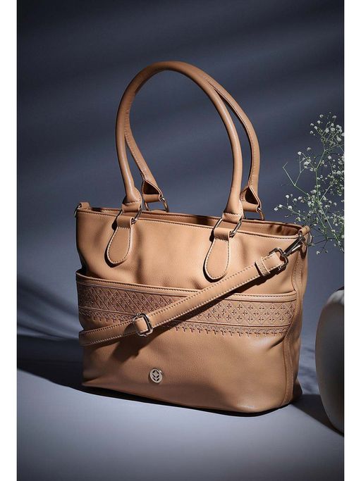 Leather Handbags Biba Bag For Life Buy Biba Tan Embroidered
