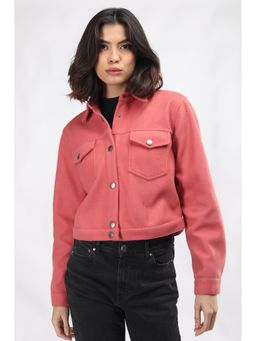 CHKOKKO - Women Stylish Long Sleeve Solid Winter Wear Crop Shacket