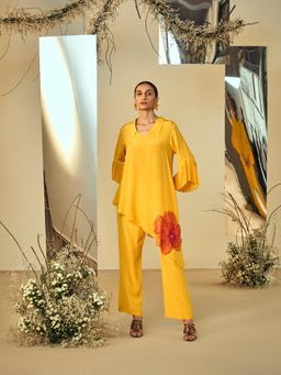 ORIGANI - Yellow Sunflower Dream Co-Ord (Set of 2)