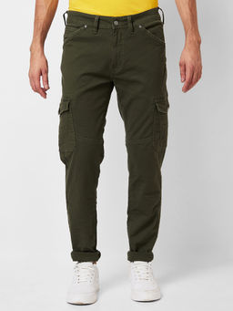 Spykar - Mid Rise Regular Fit Green Jeans for Men