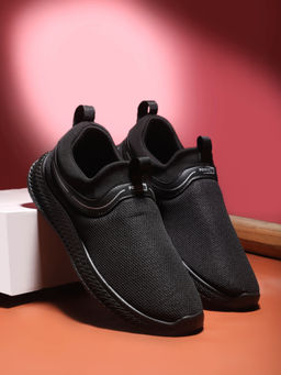 LIBERTY - Men Black Force 10 OSCAR-8E Sports Non Lacing Walking Shoes