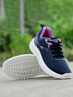 LIBERTY - Women Navy Blue Force 10 OSLO-20E Sports Lacing Running Shoes