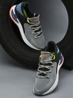 LIBERTY - Men Grey Leap7x SIGMA-1E Light Sports Lacing Running Shoes