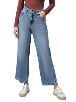 Global Republic - Women Mid Blue Ankle Length Straight Leg Low Rise Jeans