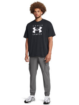 Under Armour - Grey Polyester Solid/Plain Mid Waist Tapered Leg Joggers