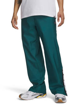 Under Armour - Green Polyester Solid/Plain Mid Waist Straight Leg Trackpant