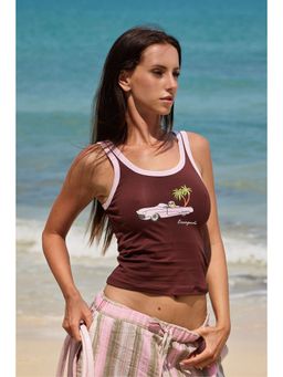 Bonkers Corner - Brown Ride Top for Women
