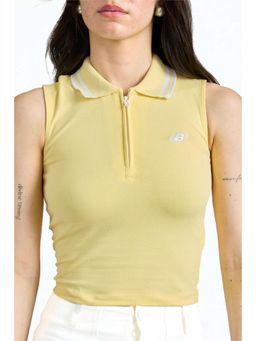 Bonkers Corner - Lemon Coast Sleeveless Zip Polo T-Shirt for Women