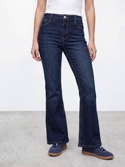 R&B - Women Blue Bootcut Fit High Rise Jeans