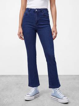 R&B - Women Dark Blue Straight Fit Jeans