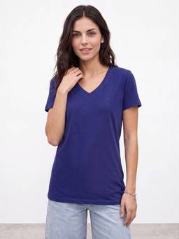 R&B - Blue V-Neck T-Shirt