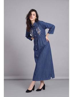 JULIANA DREAM - Women Denim Blue Maxi Dress