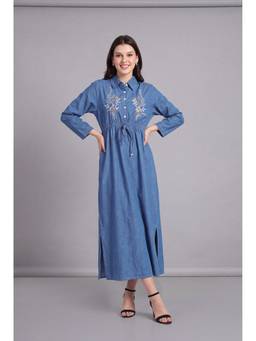 JULIANA DREAM - Blue Women's Denim Maxi Dress