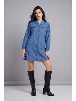 JULIANA DREAM - Women's Blue Denim Mini Dress