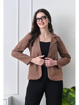 DECKEDUP - Women Truffle Brown Grace Blazer
