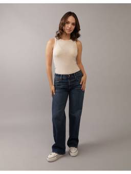 American Eagle - Navy Blue Stretch High-Waisted Stovepipe Jeans