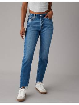 American Eagle - Blue Strigid Mom Jeans